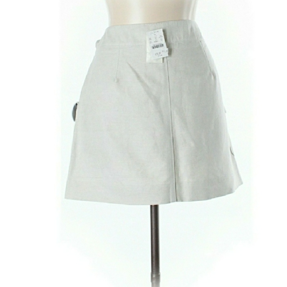 NWT! J.Crew Linen Button Skirt - Picture 2 of 4